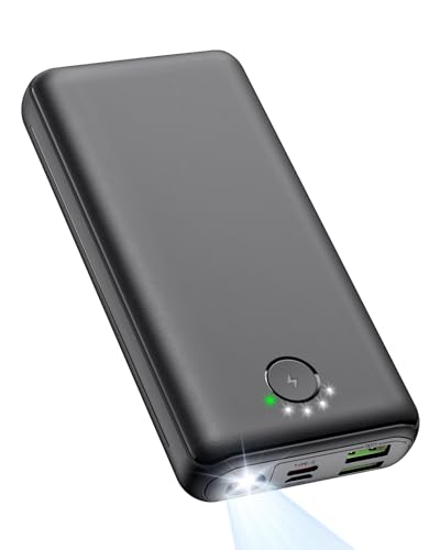 Portable Charger Power Bank 30000mAh – USB C 22.5W Fast Charging External Battery Pack Charging Bank PD QC4.0 with Flashlight 3 Outputs & 2 Inputs Phone Charger for iPhone Samsung Galaxy iPad etc