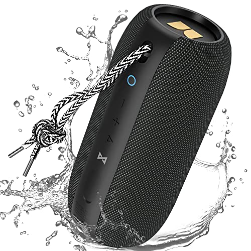 Monster S320 Bluetooth Speaker, Portable Bluetooth Speaker, 40W True Wireless Speaker,360° Stereo Sound Effect,IPX7 Waterproof Speaker, 32 Hour Playing Time,Suitable for Outdoor Speaker, Black