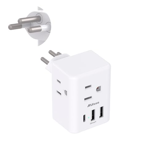 Switzerland Travel Plug Adapter, Swiss Outlet Adapter with 3 Outlets 3 USB Charging Ports(1 USB C), Type J Power Adapter, Travel Essentials US to Switzerland, Rwanda, Liechtenstein