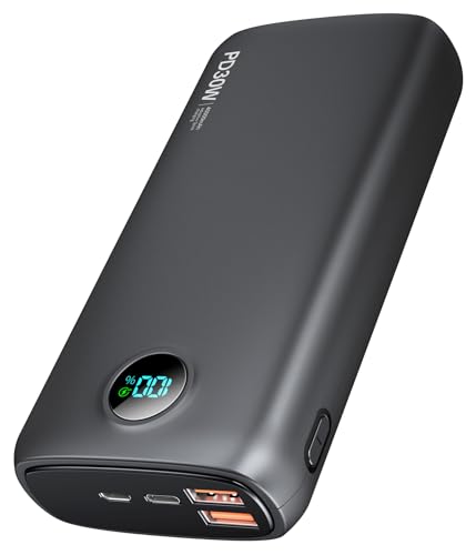 Power-Bank-Portable-Charger – 40000mAh Power Bank QC 4.0 and PD 30W Quick Charging Built-in LED Display 2 USB 1Type-C Output Compatible with Most Electronic Devices on The Market(Starry Black)