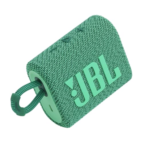 JBL Go 3 Eco: Portable Speaker with Bluetooth, Built-in Battery, Waterproof and Dustproof Feature – Green