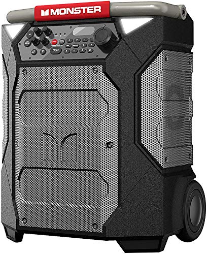 Monster Rockin’ Roller 270 Indoor/Outdoor Portable Bluetooth Speaker | Up to 200W of 270 Degree Sound & Up to 100 Hours of Playtime