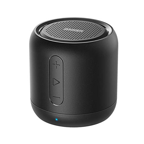 Anker Soundcore Mini, Super-Portable Bluetooth Speaker with FM Radio, 15-Hour Playtime, 66 ft Bluetooth Range, Enhanced Bass, Noise-Cancelling Microphone – Black