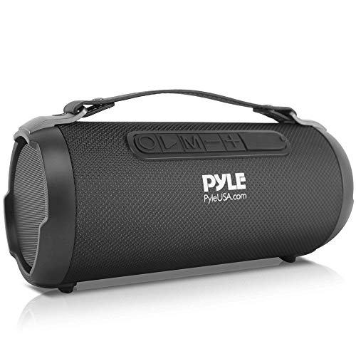 Pyle Wireless Portable Bluetooth Boombox Speaker – 200 Watt Rechargeable Boom Box Speaker Portable Music Barrel Loud Stereo System With AUX Input, MP3/USB/SD Port, Fm Radio, 4″ Tweeter – PBMSPG1BK