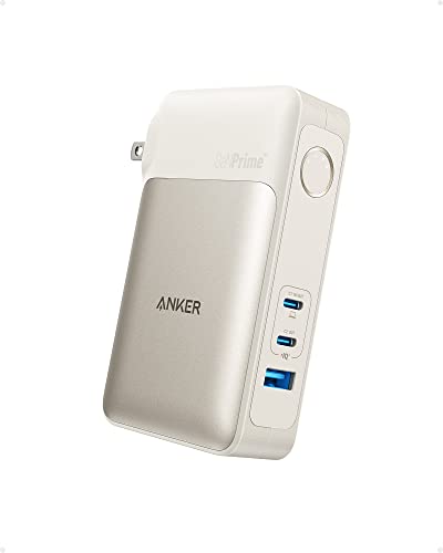 Anker GaNPrime Power Bank, 2-in-1 Hybrid Charger, 10,000mAh 30W USB-C Portable Charger with 65W Wall Charger, Works for iPhone 15/15 Plus/15 Pro/15 Pro Max/14/13, Samsung, Pixel, MacBook, Dell