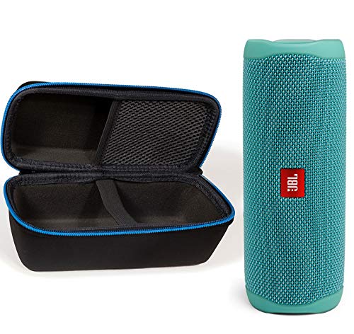 JBL Flip 5 Waterproof Portable Wireless Bluetooth Speaker Bundle with divvi! Protective Hardshell Case – Teal