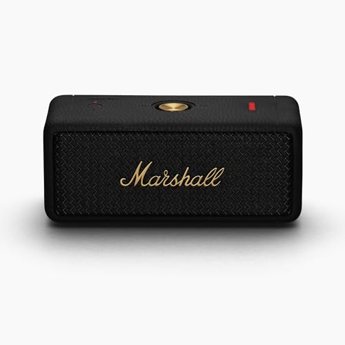 Marshall Emberton II Portable Bluetooth Speaker, Black & Brass