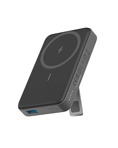 Anker 633 Magnetic Battery, 10,000mAh Foldable Wireless Portable Charger, 20W USB-C Power Delivery Power Bank with Stand, Magsafe-Compatible for iPhone 16/15/14/13/12 Series